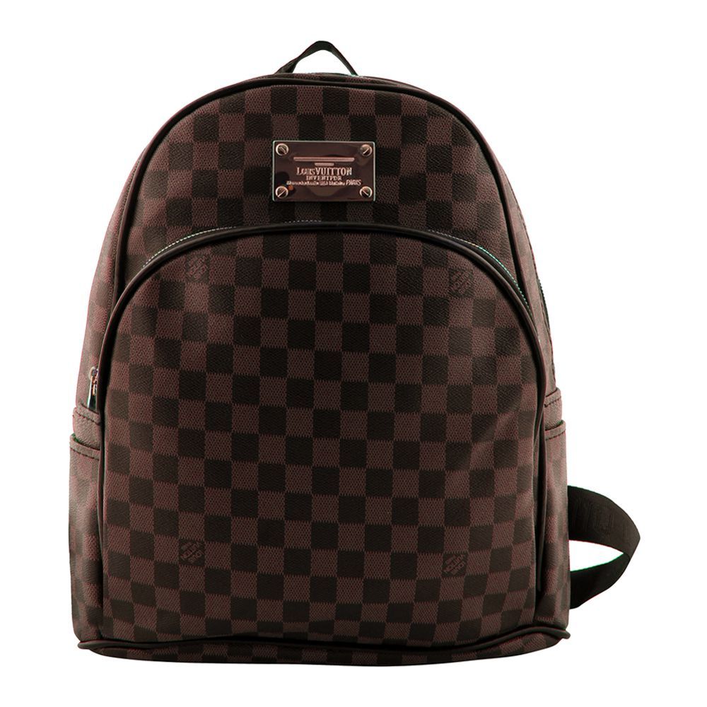 Purchase Louis Vuitton Style Women Backpack Check Brown - 0819 Online at Special Price in ...