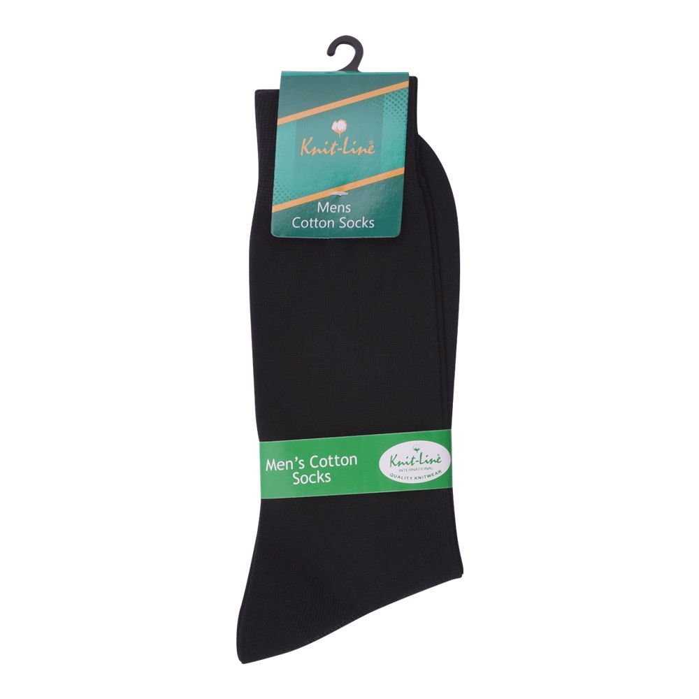 Buy Knit Line Men’s Cotton Socks, Black Online at Special Price in ...