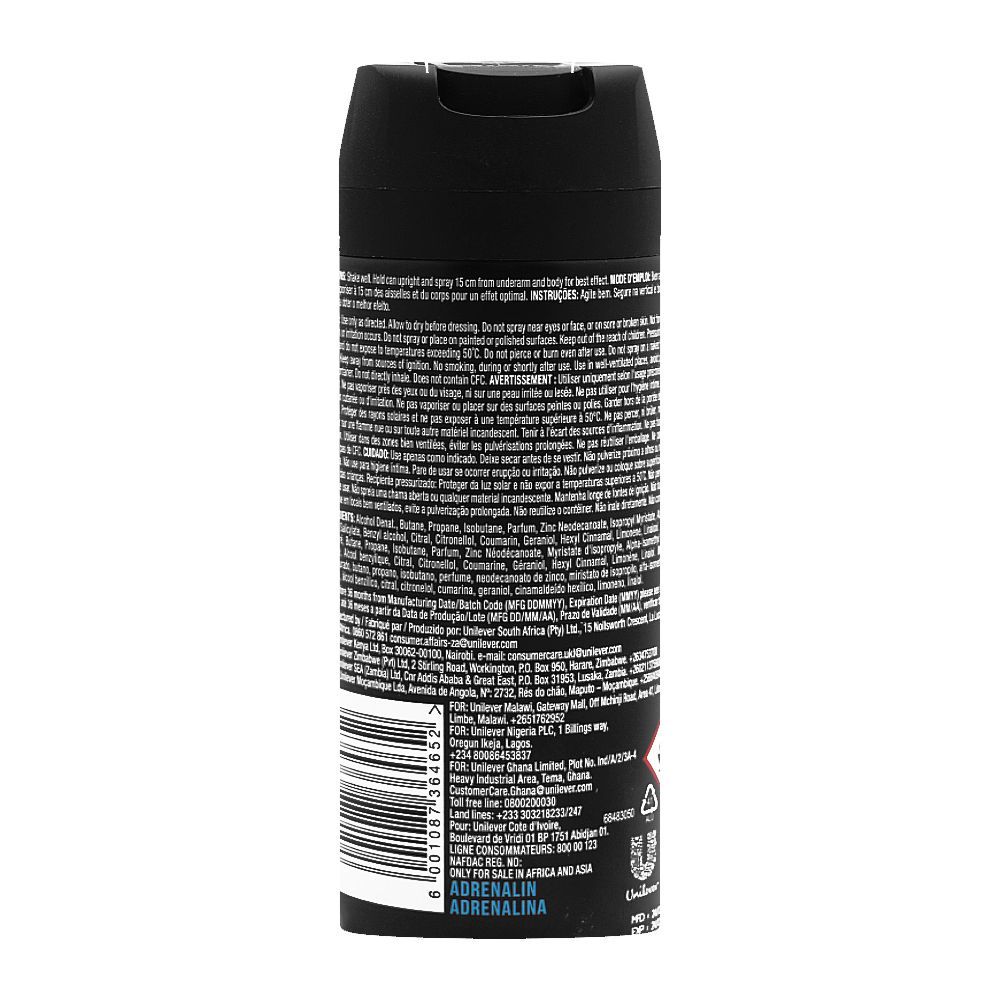 Purchase Axe Adrenalin Deodorant Spray, For Men, 150ml Online at Best ...