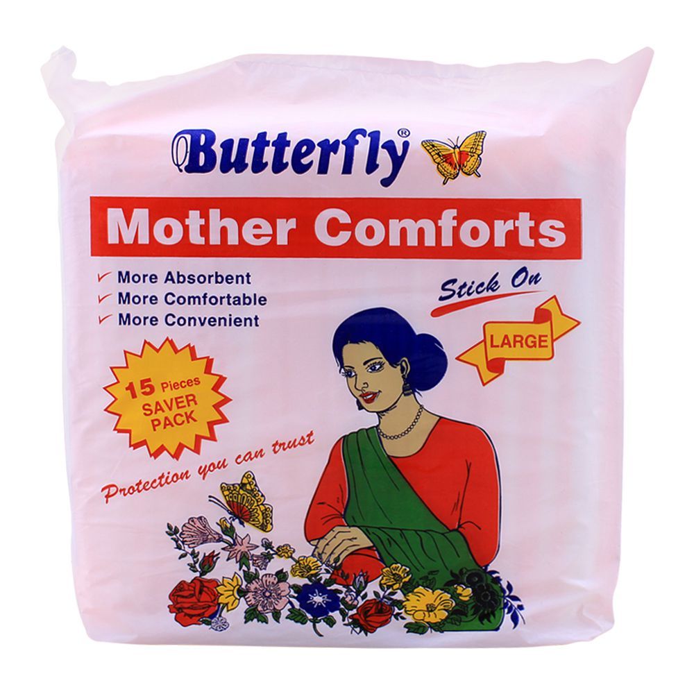 Purchase Butterfly Mother Comforts Stick On Large, 15-Pack Online