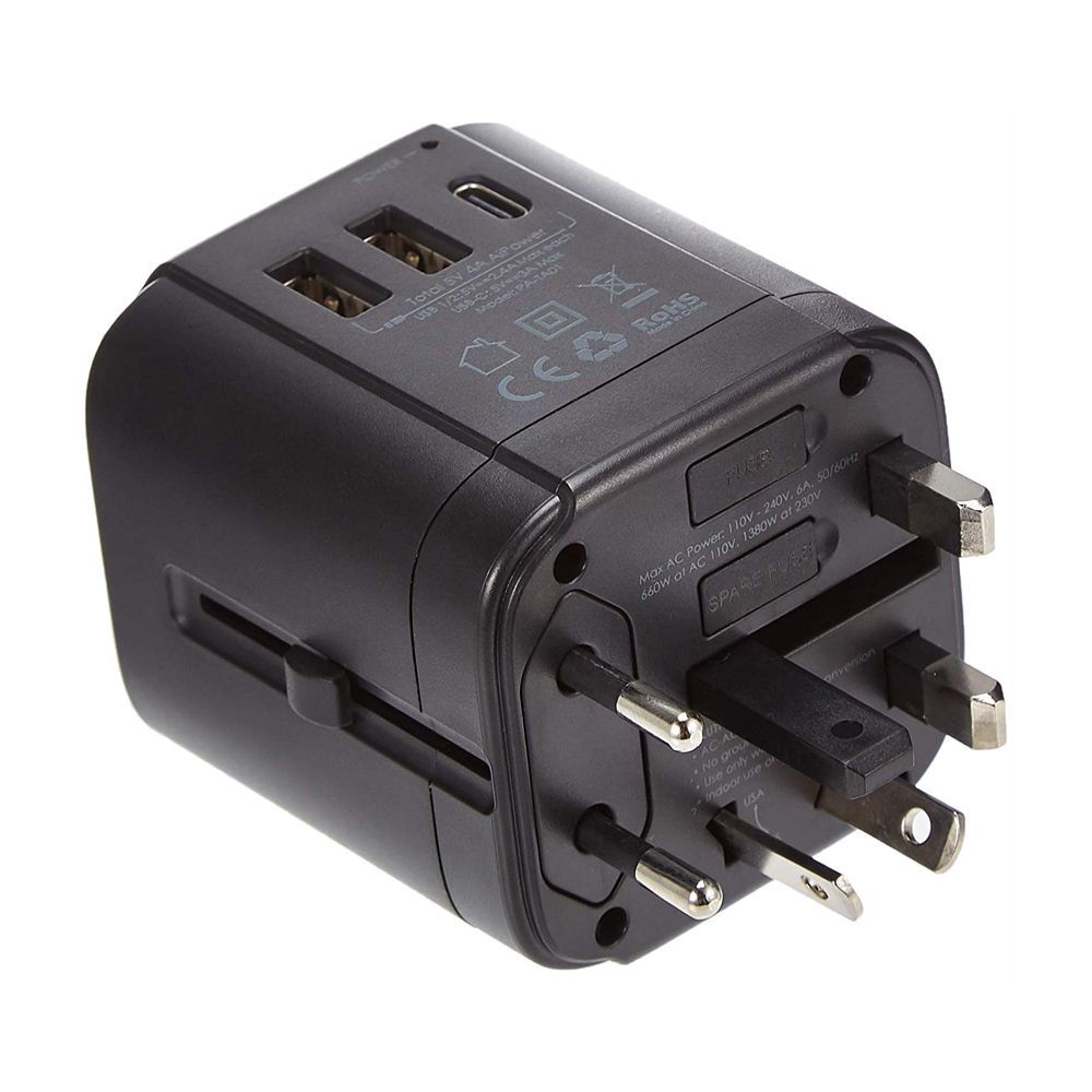 Order Aukey Universal Travel Adapter, Black, PA-TA01 Online at Best ...