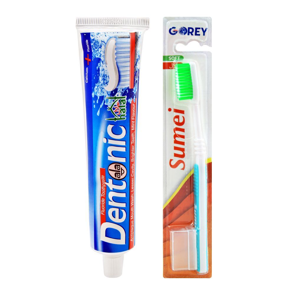 Buy Dentonic Fluoride Toothpaste Brush Pack, 200g Online at Best Price ...