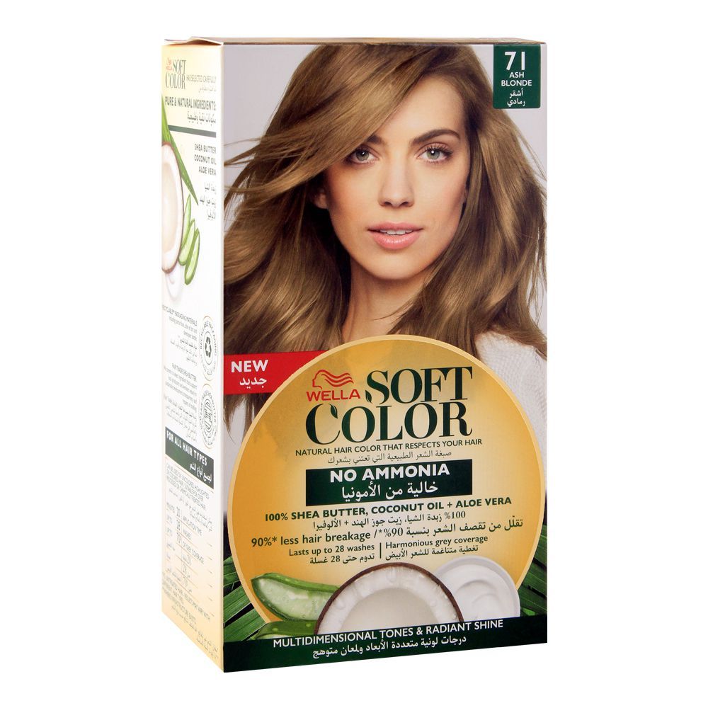 Purchase Wella Soft Color No Ammonia Hair Color, 71 Ash Blonde Online at  Best Price in Pakistan 