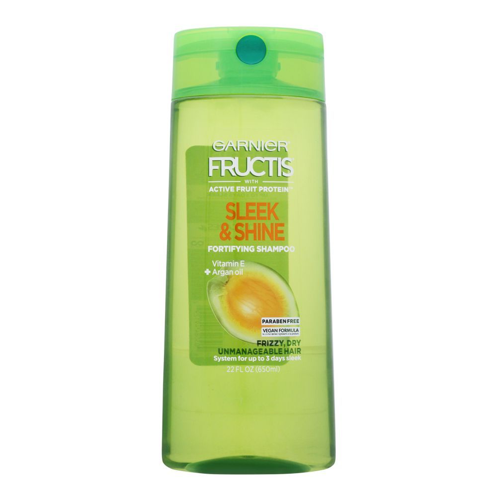 Buy Garnier Fructis Sleek & Shine Fortifying Shampoo, Paraben Free, USA ...