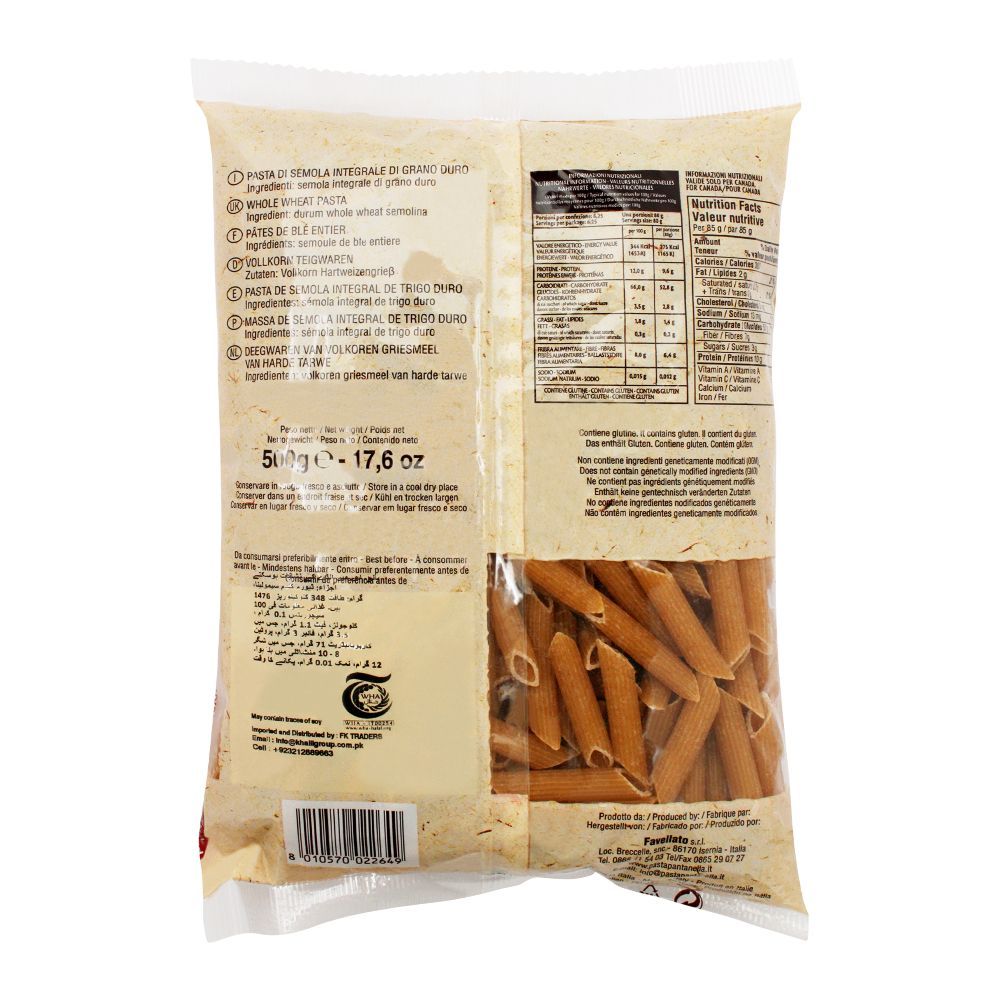 Buy Pantanella Whole Wheat Penne Rigate Pasta, No. 71, 500g Online at ...