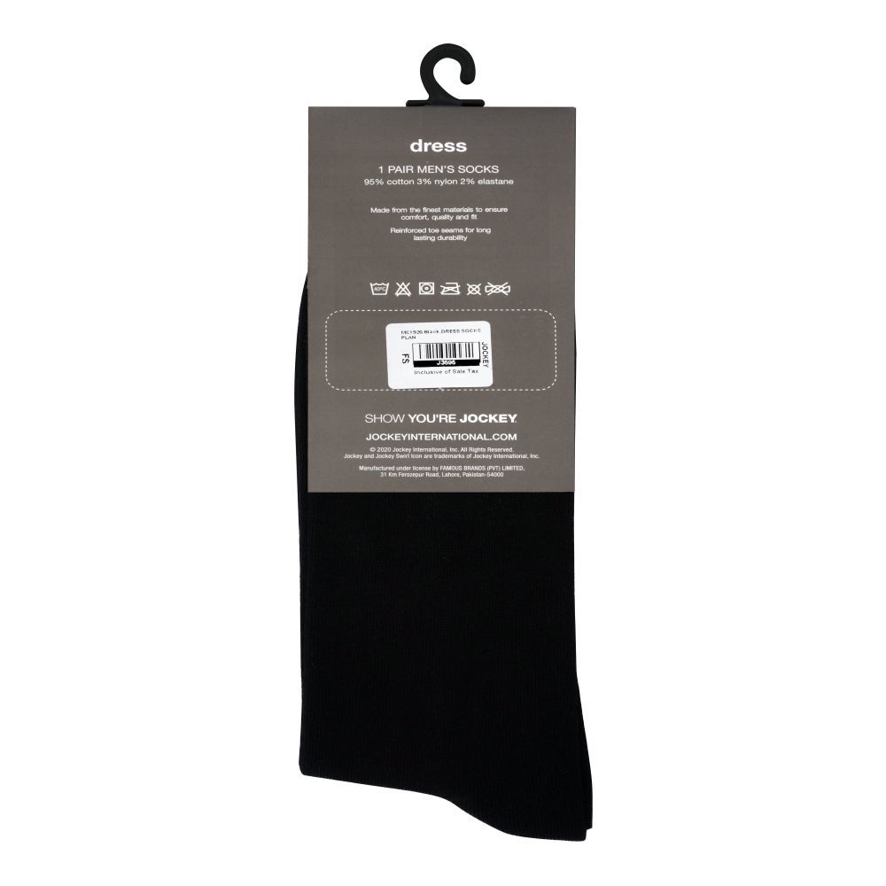 Buy Jockey Men's Socks Dress Plain, Black, MC1920 Online at Best Price ...