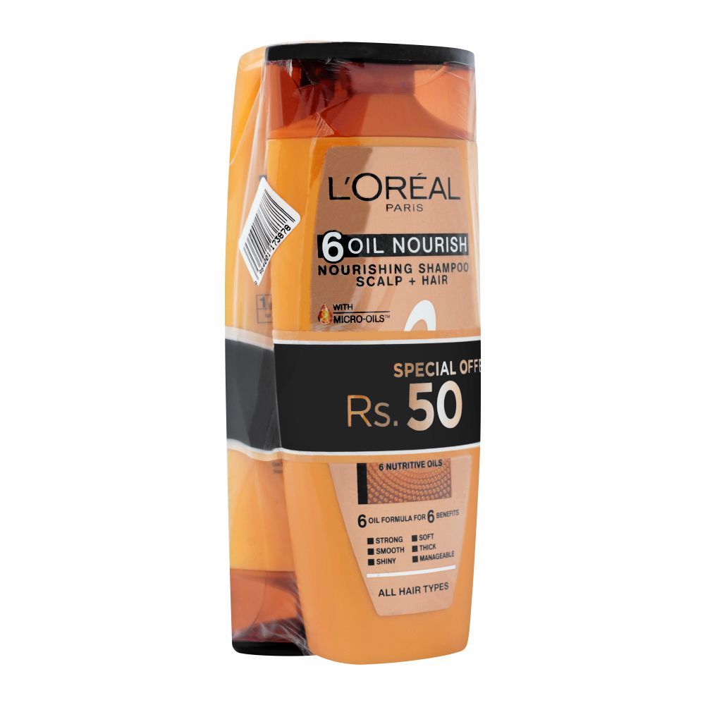 L'oreal Pairs 6 Oil Nourish Nourishing Shampoo Conditioner, 175 ml Each