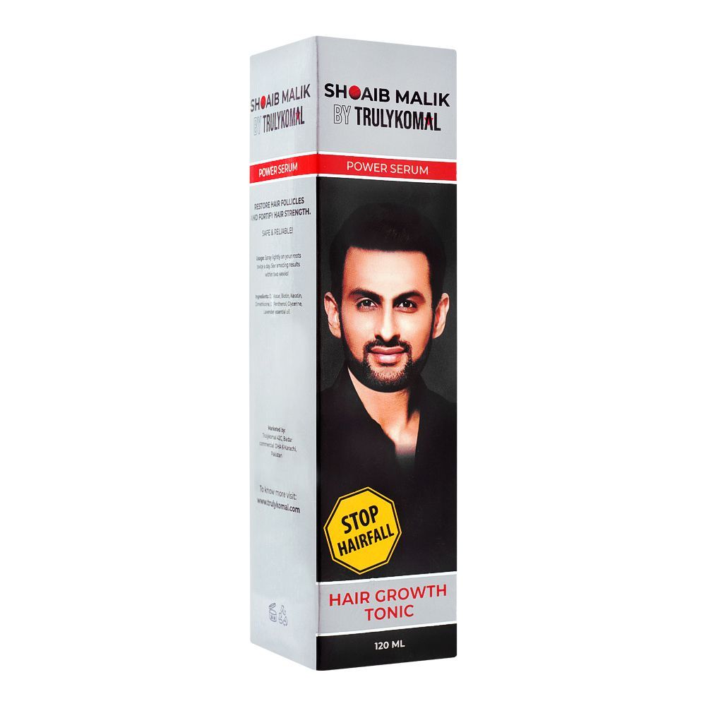 Order Shoaib Malik By Truly Komal Power Serum Hair Growth Tonic, 120ml  Online at Special Price in Pakistan 