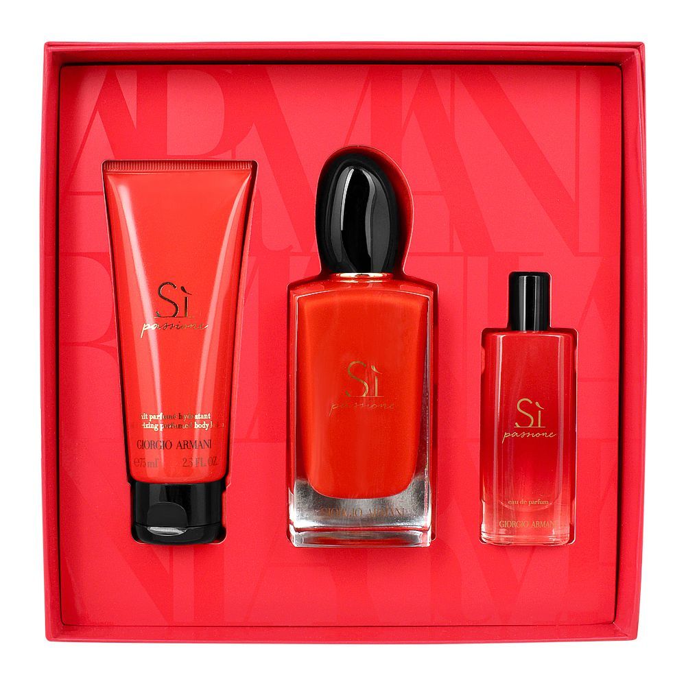 Buy Giorgio Armani Si Passione Perfume Set For Women, EDP 100ml + Body ...