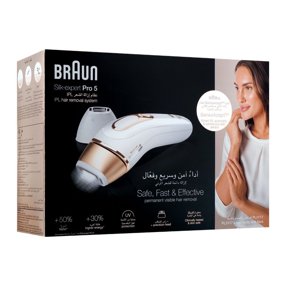 Buy Braun Silk Expert Pro 5 IPL Legs, Body & Face Hair Removal System,  PL-5117 Online at Special Price in Pakistan 