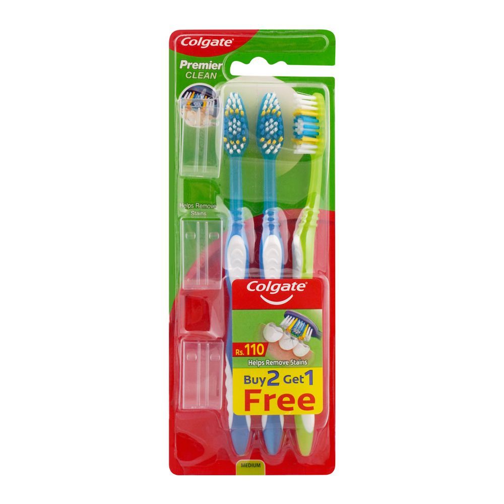 Purchase Colgate Premier Clean Medium Toothbrush Buy 2 Get 1 Free ...