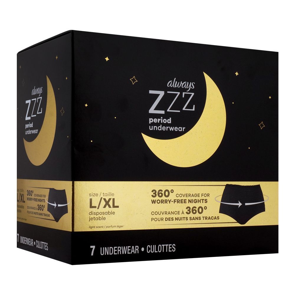 Purchase Always ZZZ Overnight Disposable Period Underwear, Size L/XL,  7-Pack Online at Best Price in Pakistan 