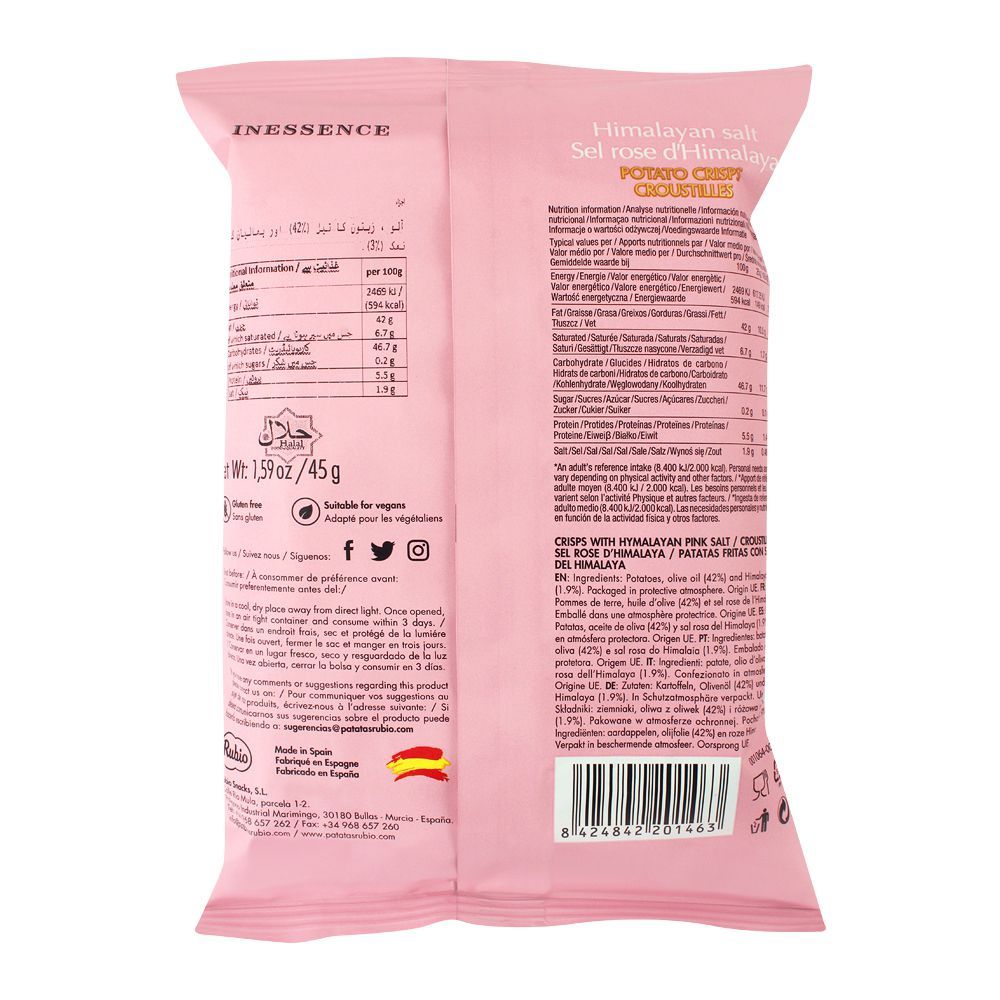 Order Rubio Inessence Himalayan Salt Flavour Potato Crisps G Online At Best Price In Pakistan