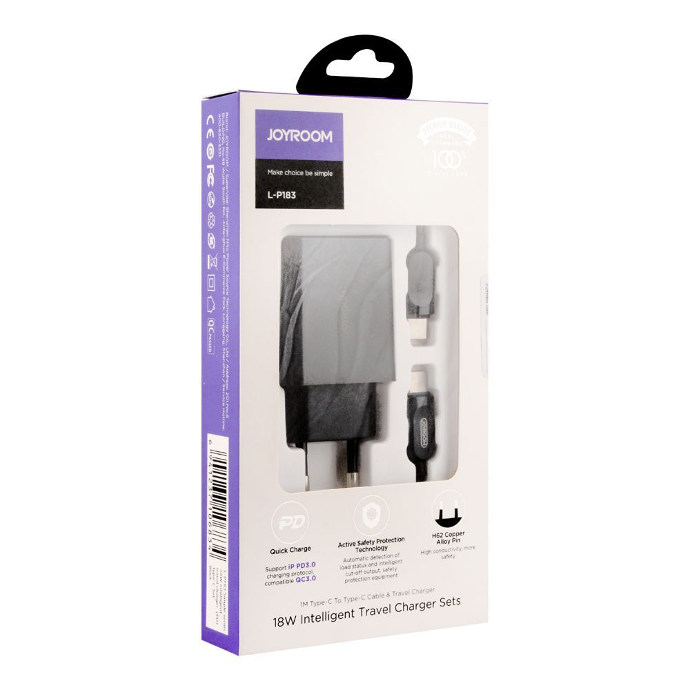 Purchase Joyroom Simple Series Intelligent Travel Charger, Type-C, 18W ...