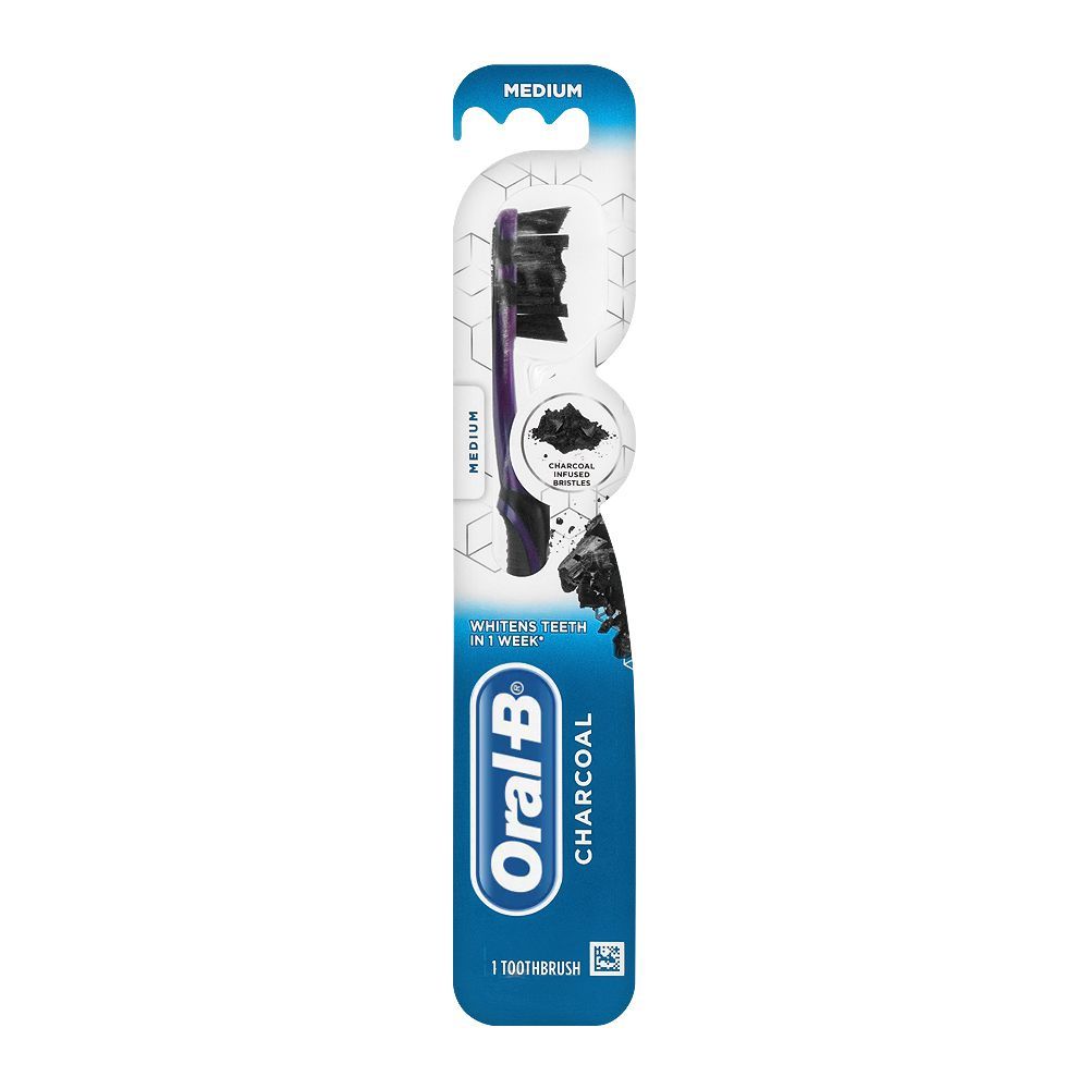 Order Oral-B Charcoal Toothbrush, 1-Pack, Medium, Purple Online At ...