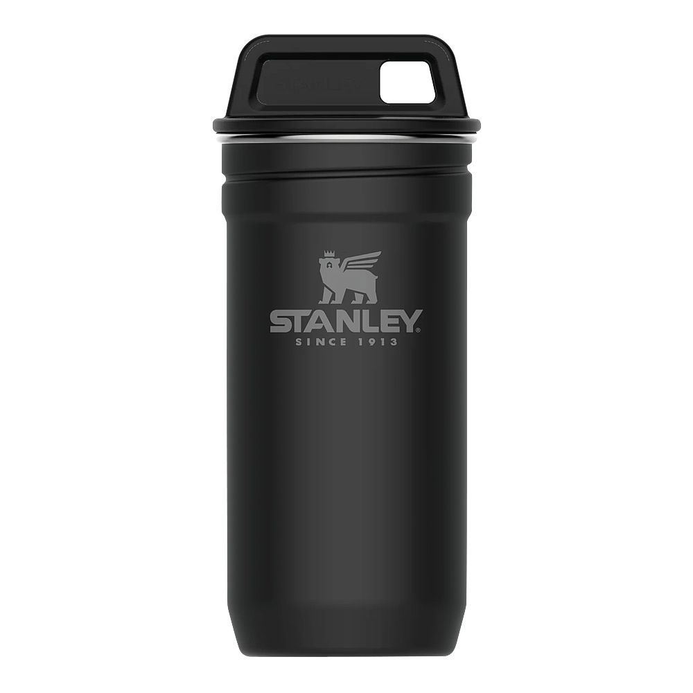 Stanley Adventure Pre-Party Shot Glass + Flask Set Matte Black