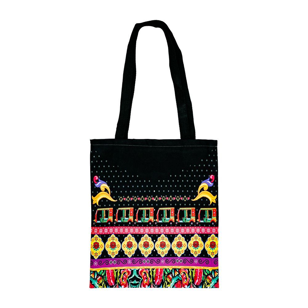 Purchase Star Shine Truck Art, Black Rickshaw Tote Bag, TB024 Online at ...