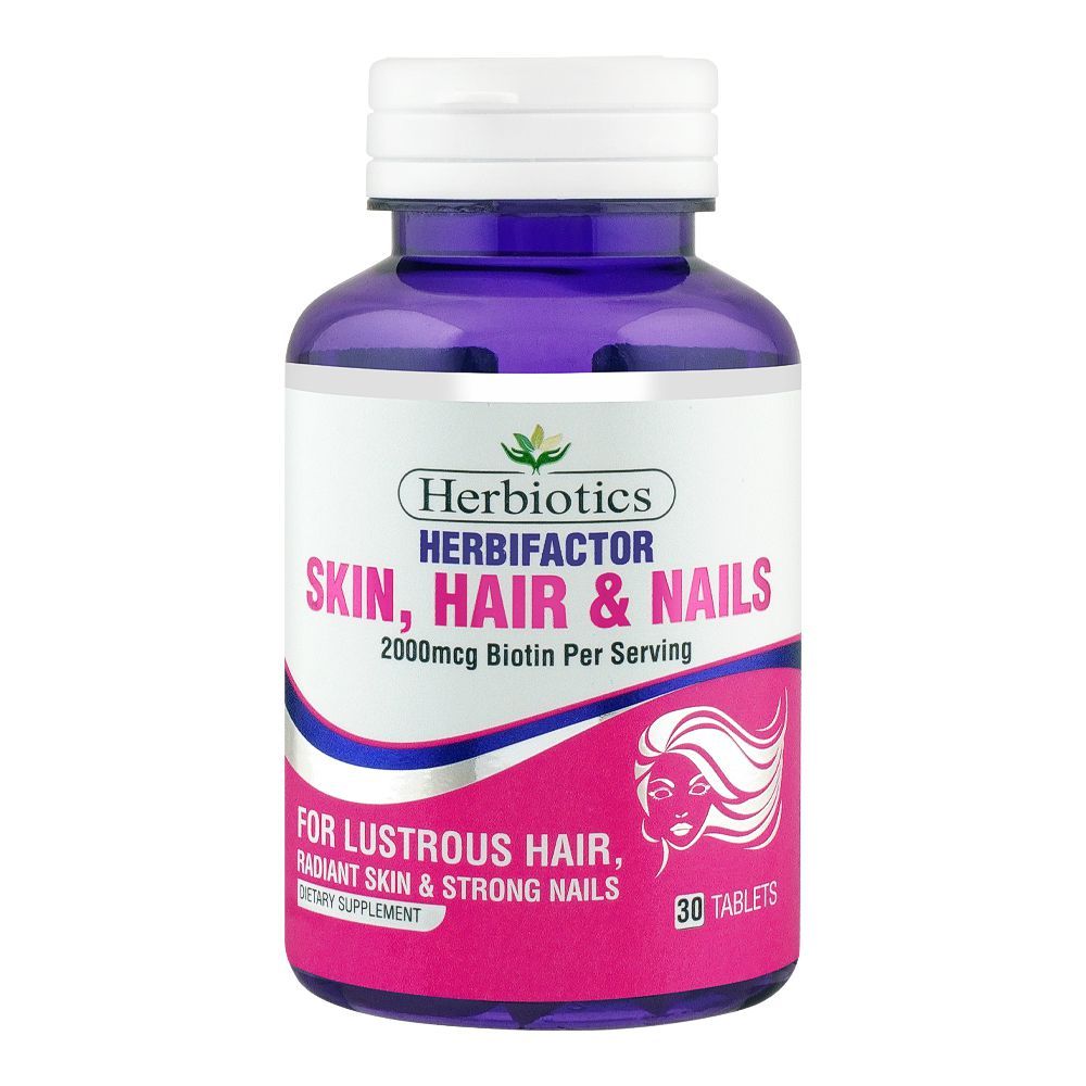 Purchase Herbiotics Herbifactor 2000mcg Biotin, For Lustrous Hair ...