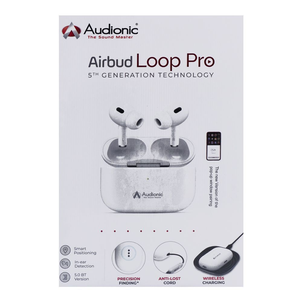 Purchase Audionic Airbud Loop Pro Earbuds, White Online at Best Price ...