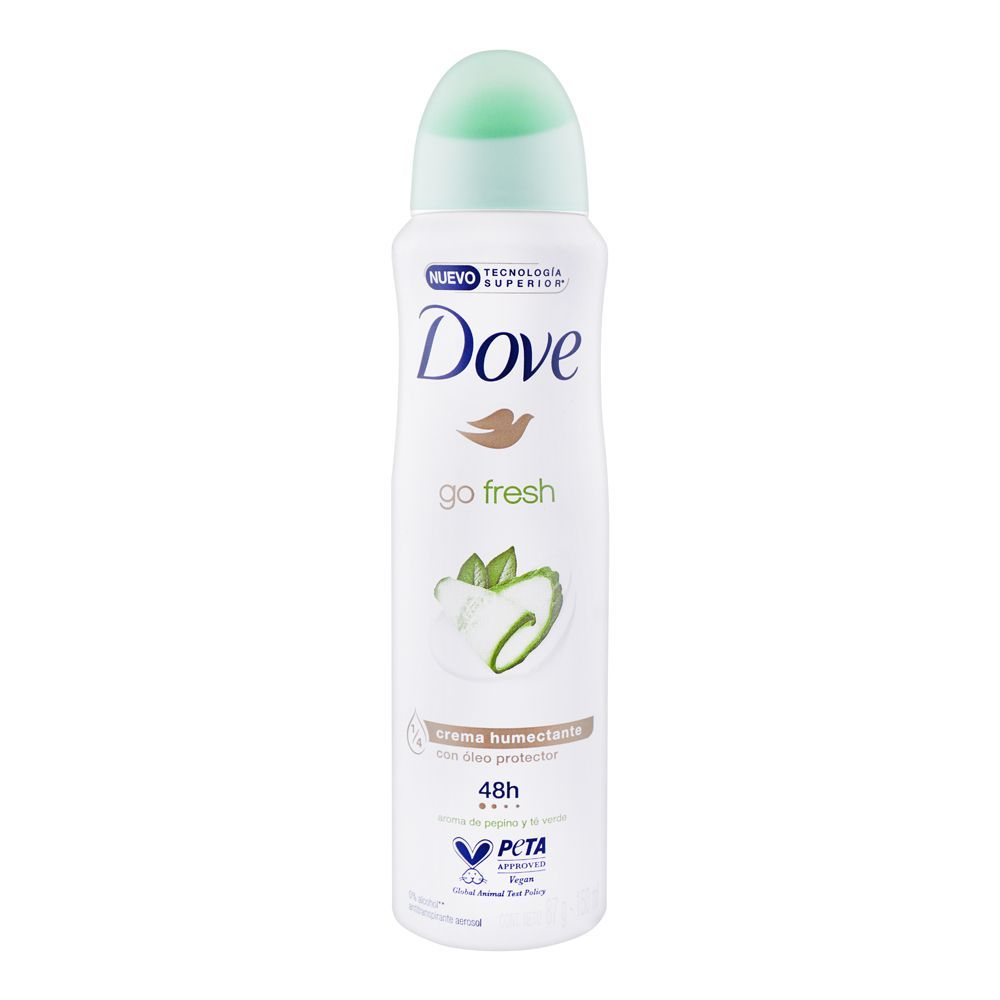 Buy Dove Go Fresh Cucumber & Green Tea Anti-Transparent Deodorant Spray ...