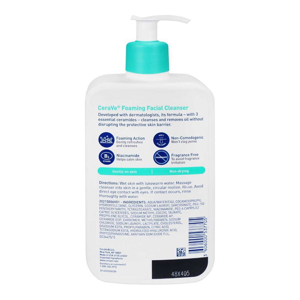 Order CeraVe Foaming Facial Cleanser Oil Control, For Normal To Oily ...