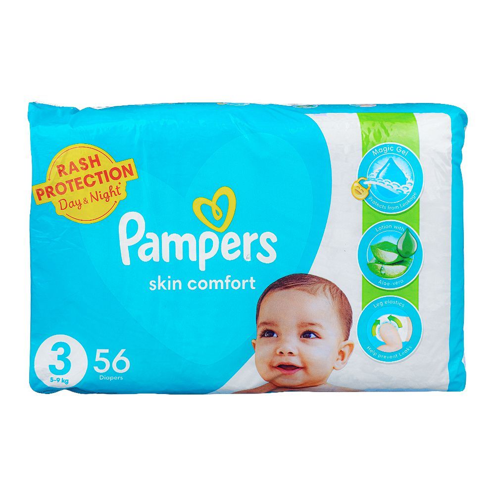 Order Pampers Skin Comfort Diapers No.3, 5-9 KG, 56-Pack Online at Best ...