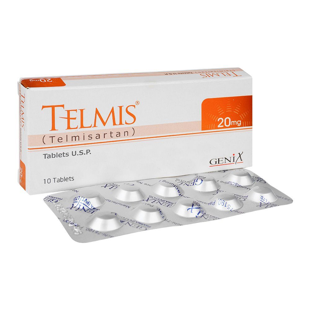 Purchase Genix Pharma Telmis, 20mg, 10 Tablets In Box Online at Best ...