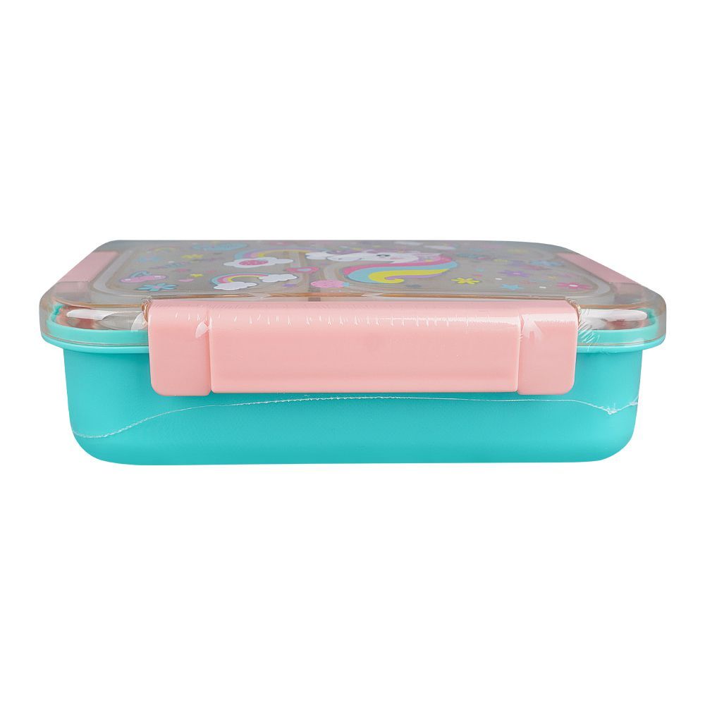 Buy Stainless Steel Lunch Box, 3 Compartments, 710ml, Sky Blue, 12.5cm 