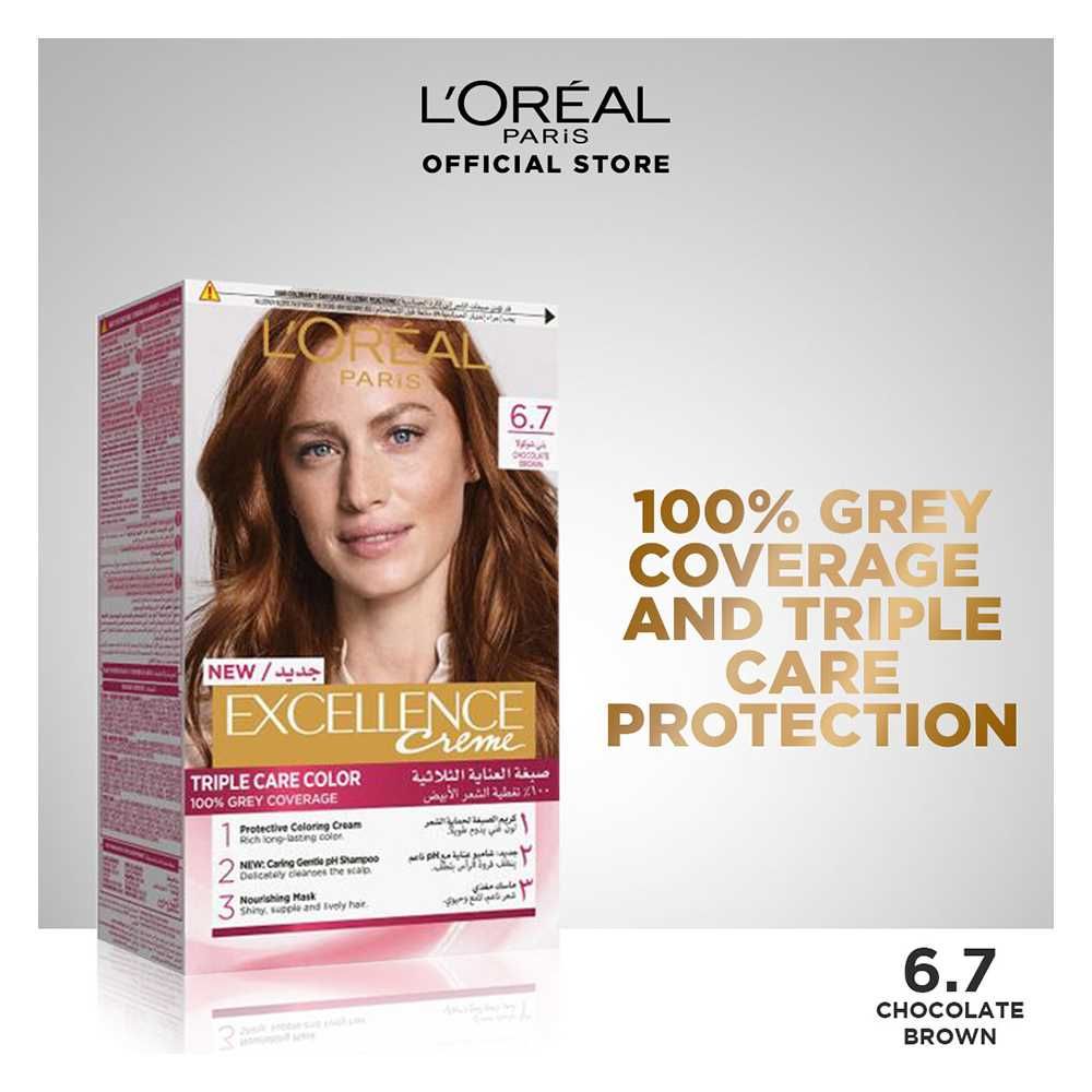 Purchase L'Oreal Paris Excellence Hair Color Chocolate Brown  Online at  Best Price in Pakistan 