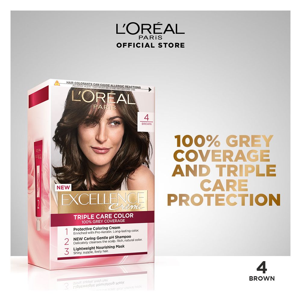 Buy L'Oreal Paris Excellence Creme Hair Colour, Brown 4 Online at Best  Price in Pakistan 