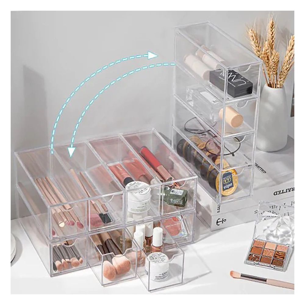 Buy Matrix 4 Layer Acrylic Storage Box, Cosmetic Organizer For Jewelry ...