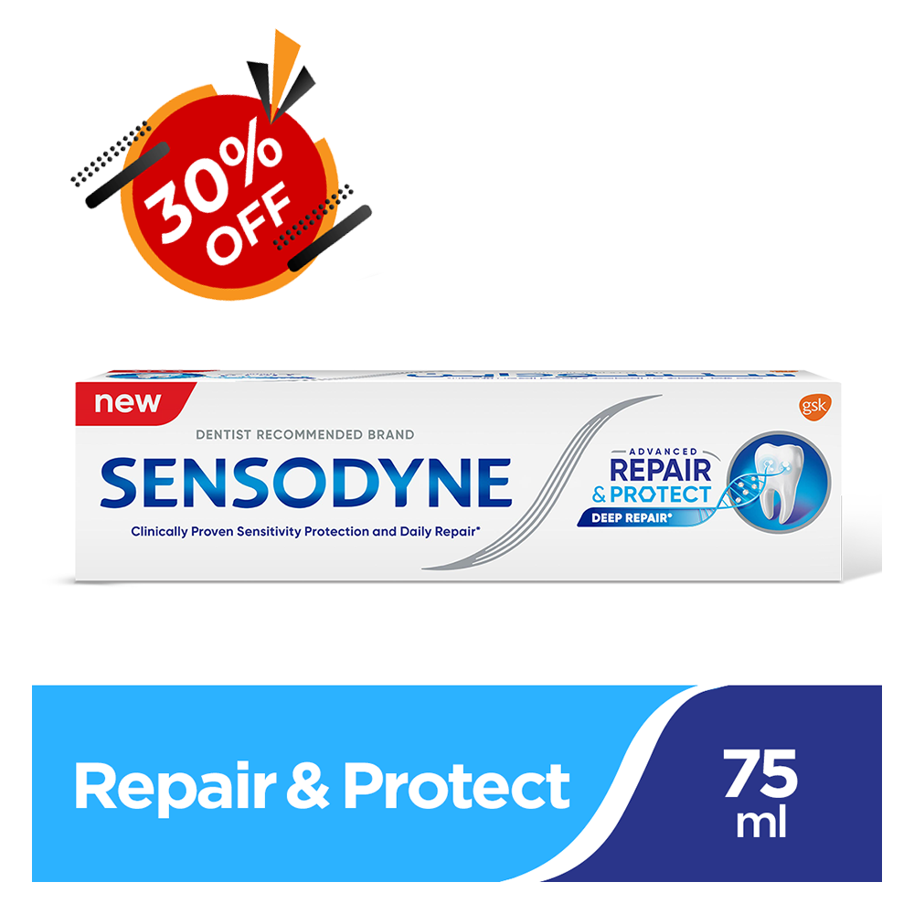 Buy Sensodyne Advanced Repair & Protect Toothpaste, 75ml, 30% Off Saver ...