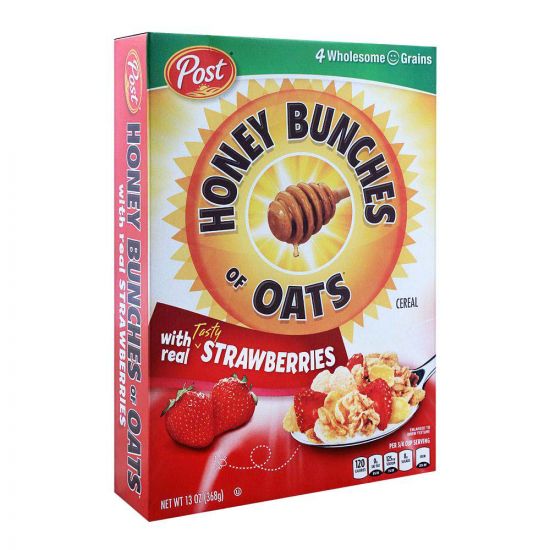 Order Post Strawberries Honey Bunches of Oats Cereal 368g Online at ...