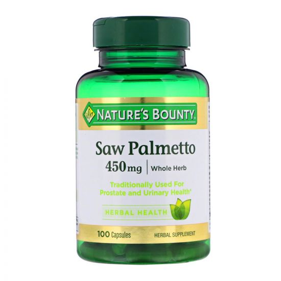 Buy Nature's Bounty Saw Palmetto, 450mg, 100 Capsules, Herbal 