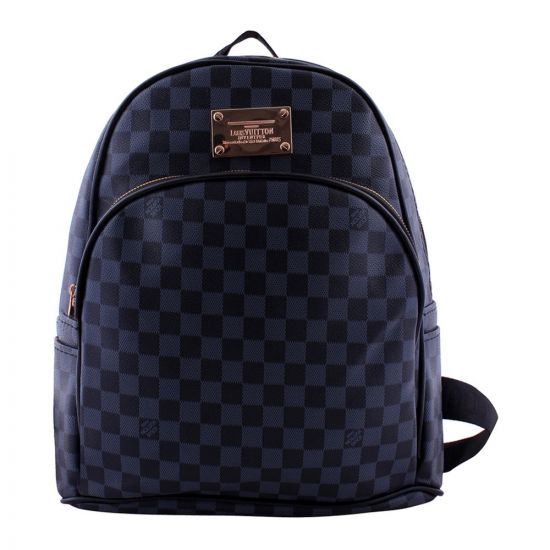 Purchase Louis Vuitton Style Women Backpack Check Black - 0819 Online at Special Price in ...