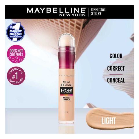 Maybelline New York Instant Age Rewind Eraser Dark Circles Concealer, 120 Light