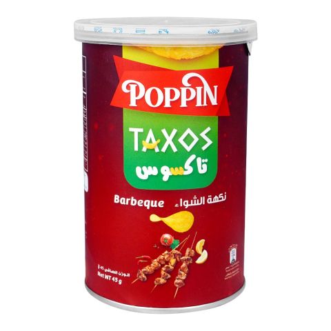 Poppin Taxos Barbeque Chips, 45g