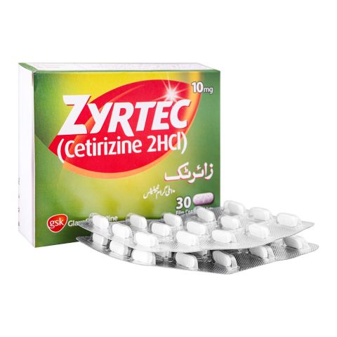 GSK Zyrtec Tablet, 10mg, 1-Strip