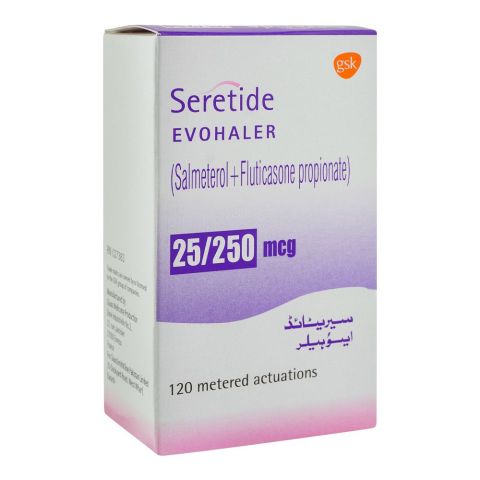 GSK Seretide Evohaler, 25/250mcg, 120 Metered Actuations