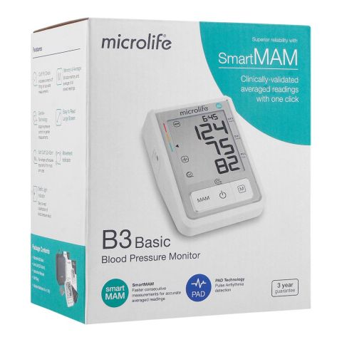 Microlife Blood Pressure Monitor, B3-Basic Smart MAM