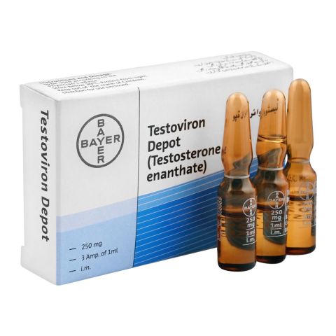 Bayer Pharmaceuticals Testoviron Injection, 250mg, 3-Pack