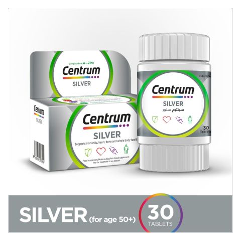 Centrum Silver 50+, Men & Women, Multivitamin Supplements, 30-Pack