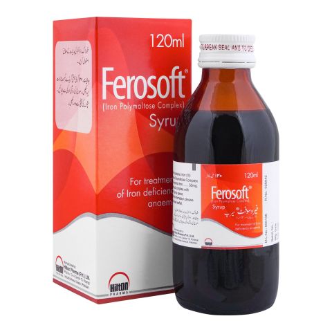 Hilton Pharma Ferosoft Syrup, For Treatment Of Iron Deficiency Anaemia, 120ml