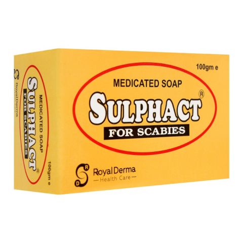 Royal Derma Sulphact Medicated Soap, For Scabies, 100g