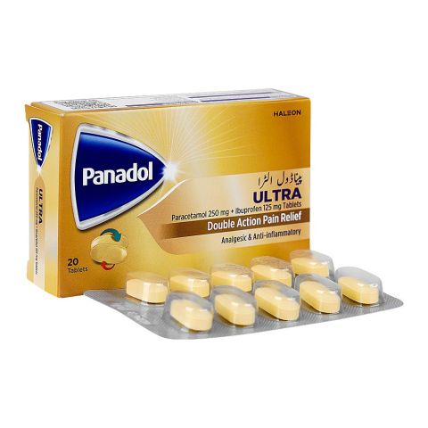 Panadol Ultra Tablets Box, Paracetamol 250mg + Ibuprofen 125mg