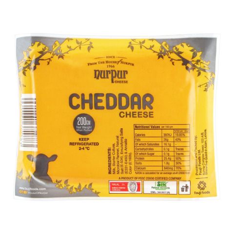 Nurpur Cheddar Cheese, 200g