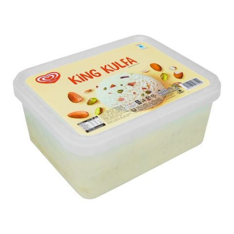 Wall's King Kulfa Frozen Dessert, Ice Cream, Tub, 1.4 Liters