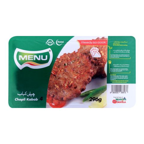 Menu Chapli Kabab, 4 Pieces, 296g