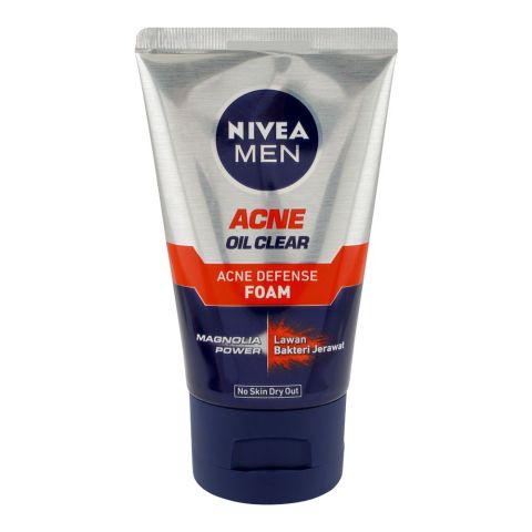 Nivea Men Oil Clear Acne Defence Foam Face Wash, 100ml