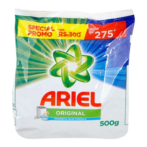 Ariel Original Powerful Blue Formula Laundry Detergent Powder, 500g